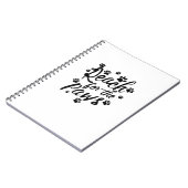 Reichweite für die Paws-Typografie Notizblock (Linke Seite)