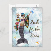 Reichweite für die Sterne Postkarte Notecard Meerj (Vorne/Hinten)