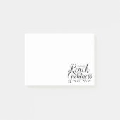 Reichweite für Kalligraphie Post-it Klebezettel (Vorderseite)