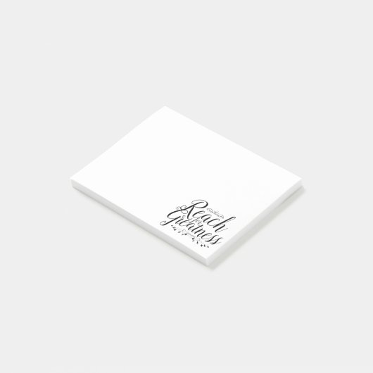 Reichweite für Kalligraphie Post-it Klebezettel (angewinkelt)