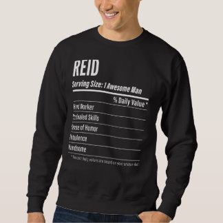Reid Serving Size Nutrition Label Calories Sweatshirt