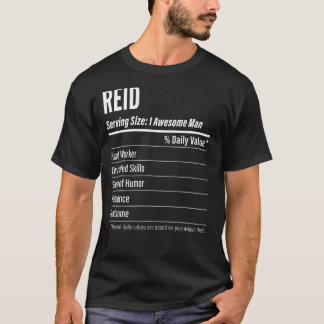 Reid Serving Size Nutrition Label Calories T-Shirt