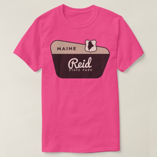 Reid Staat Park Maine Begrüßungszeichen T-Shirt (Design vorne)