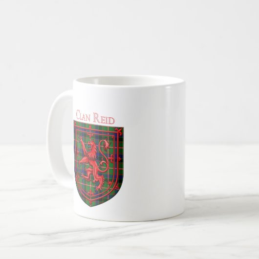 Reid Tartan Scottish Kariert Lion Rampant Kaffeetasse (Vorderseite Links)