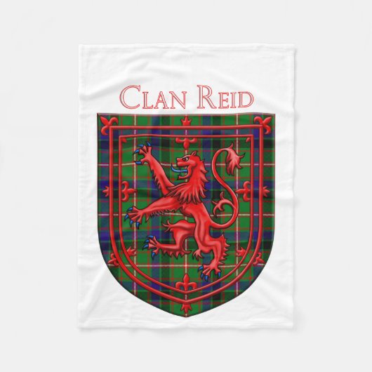 Reid Tartan Scottish Plaid Lion Rampant Fleecedecke (Vorderseite)