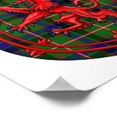 Reid Tartan Scottish Plaid Lion Rampant Poster (Ecke)