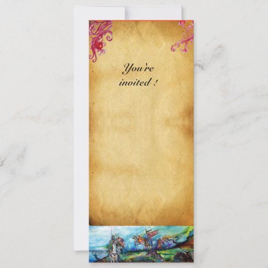 REIDER IN STORM Ritter Reitschloss laden Einladung (Vorderseite)