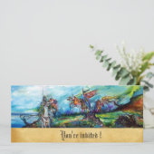 REIDER IN STORM Ritter Reitschloss laden Einladung (Stehend Vorderseite)