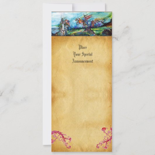 REIDER IN STORM Ritter Reitschloss laden Einladung (Rückseite)