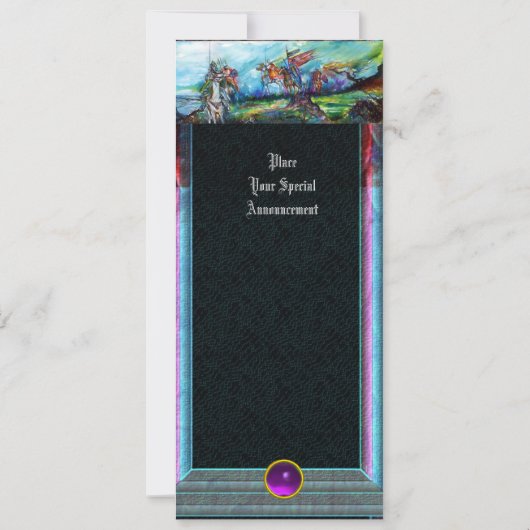 REIDER IN STORM Ritter Reitschloss laden Einladung (Rückseite)