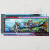 REIDER IN STORM Ritter Reitschloss laden Einladung (Vorne/Hinten)