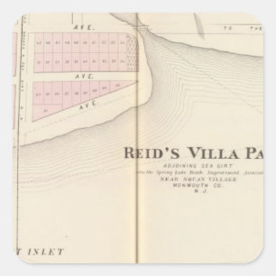 Reids Villa Park, NJ Quadratischer Aufkleber