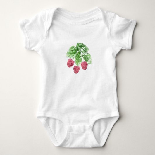 Reif, Beeren, Himbeeren Baby Strampler (Vorderseite)