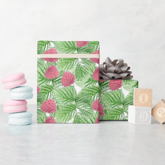 Reif, Beeren, Himbeeren Geschenkpapier (Babyparty)