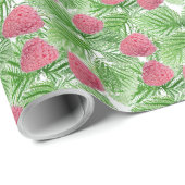 Reif, Beeren, Himbeeren Geschenkpapier (Rolleneckpunkt)