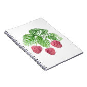 Reif, Beeren, Himbeeren Notizblock (Rechte Seite)