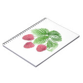 Reif, Beeren, Himbeeren Notizblock (Linke Seite)
