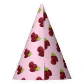 Reif Himbeere Rote Himbeeren Berry Frucht Druck Partyhütchen (Rückseite)