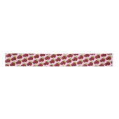 Reif Himbeere Rote Himbeeren Berry Frucht Druck Satinband (Vorderseite)