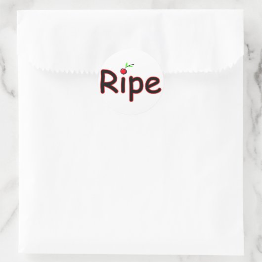 reif runder aufkleber (Tasche)