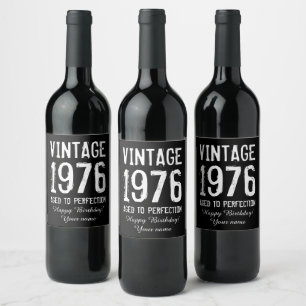 Reif zum Perfektion Vintage 50. Geburtstagsfeier Weinetikett