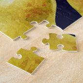 Reife Birne, schwarzer Hintergrund, Gartenkunst Puzzle (Seite)