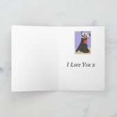 Reife Couple Dancing, Grußkarte Feiertagskarte (Innenseite)