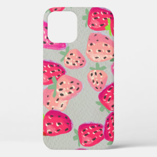 Reife Erdbeeren Handgezeichnete Textur Case-Mate iPhone Hülle
