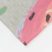Reife Erdbeeren Handgezeichnete Textur Fleecedecke (Ecke)