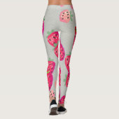 Reife Erdbeeren Handgezeichnete Textur Leggings (Rückseite)