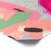 Reife Erdbeeren Handgezeichnete Textur Poster (Ecke)