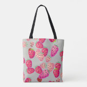 Reife Erdbeeren Handgezeichnete Textur Tasche (Rückseite)