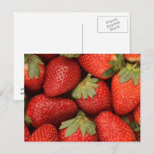 reife Erdbeeren Postkarte (Vorne/Hinten)