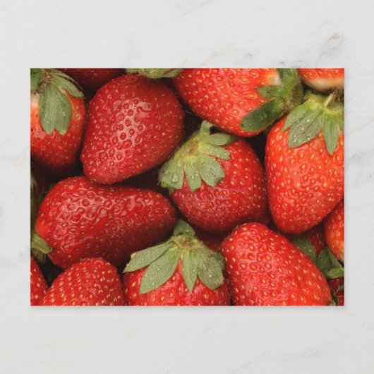 reife Erdbeeren Postkarte (Vorderseite)