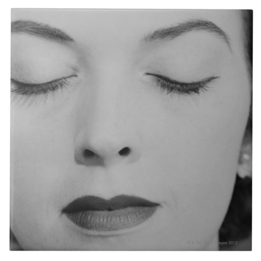 Reife Frau 2 Fliese (Vorderseite)