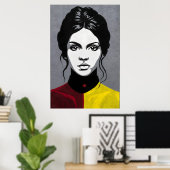 Reife Frau, in doppelter Farbe Poster (Heimbüro)