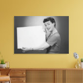 Reife Frau Leinwanddruck (Insitu (Wohnzimmer))