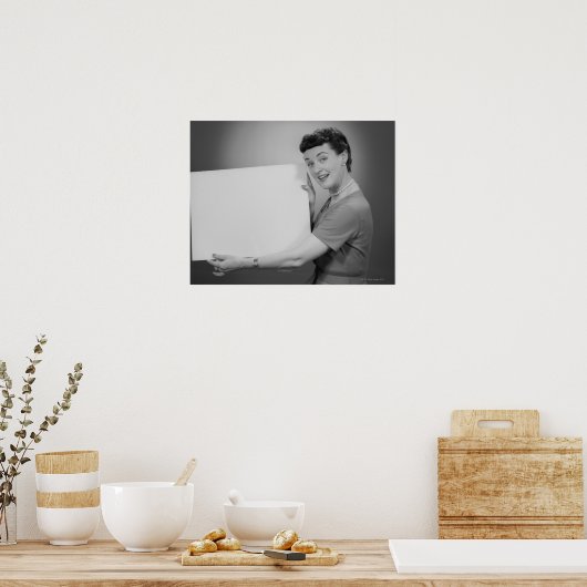 Reife Frau Poster (Küche)