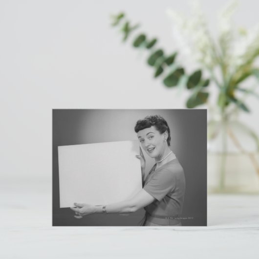 Reife Frau Postkarte (Stehend Vorderseite)