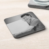 Reife Frau Untersetzer (Linke Seite)