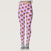 Reife Frische geschnittene Lila Figuren Feigenbaum Leggings (Vorderseite)