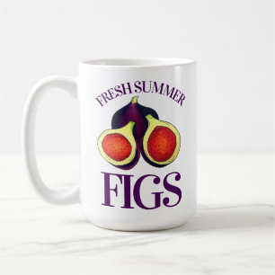 Reife Frische Sommerfiguren Feigenbaum Kochen Kaffeetasse