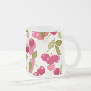 Reife Kirschglasurierte Glaskaffeetasse Mattglastasse