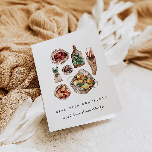 "Reife mit Dankbarkeit" Bauer Dankeskarte