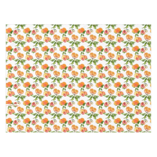 Reife Pfirsiche, Aprikosen und Pflaumen Fruchtmust Tischdecke (Vorderseite (Horizontal))
