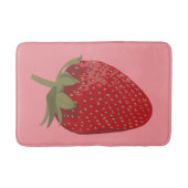 Reife Rote Erdbeere auf rosa Illustriert Badematte (Vorderseite)
