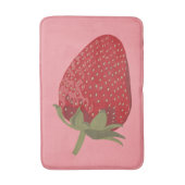 Reife Rote Erdbeere auf rosa Illustriert Badematte (Vorderseite Vertikal)