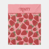 Reife rote Erdbeeren Illustrationen Personalisiert Fleecedecke (Vorderseite)