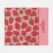Reife rote Erdbeeren Illustrationen Personalisiert Fleecedecke (Vorderseite (Horizontal))