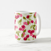 Reife rote Kirsche. Kaffeetasse (VorderseiteRechts)